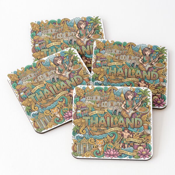Item preview, Thailand Doodle Art Cultural Heritage Zentangle designed and sold by LoliDesignShop.