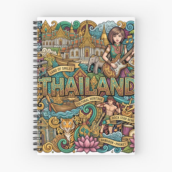 Item preview, Thailand Doodle Art Cultural Heritage Zentangle designed and sold by LoliDesignShop.