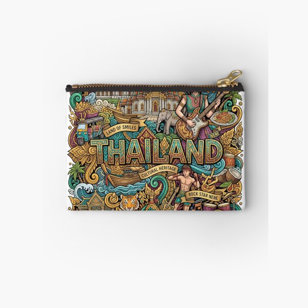 Item preview, Thailand Doodle Art Cultural Heritage Zentangle designed and sold by LoliDesignShop.