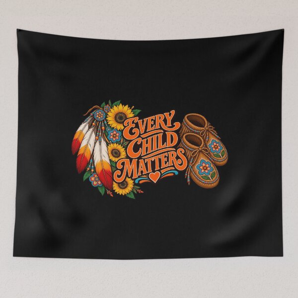 Item preview, Every Child Matters Orange Shirt Day Indigenous Floral Moccasins designed and sold by Whirx.