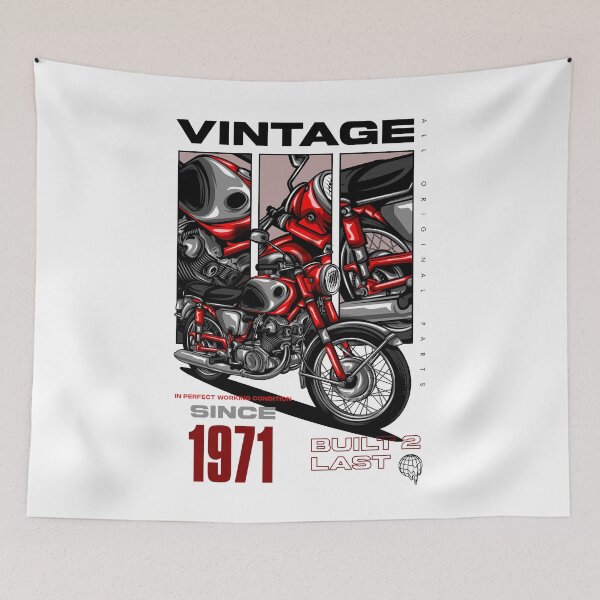 Item preview, Vintage Motorcycle Bikers Motorbike Birthday 1971 designed and sold by JRRTs.