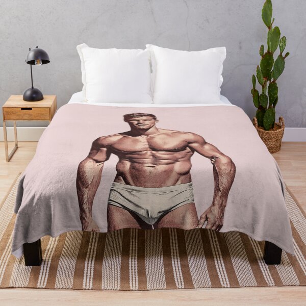Item preview, Vintage Handsome Muscular Man in White Speedos designed and sold by gayishdesign.