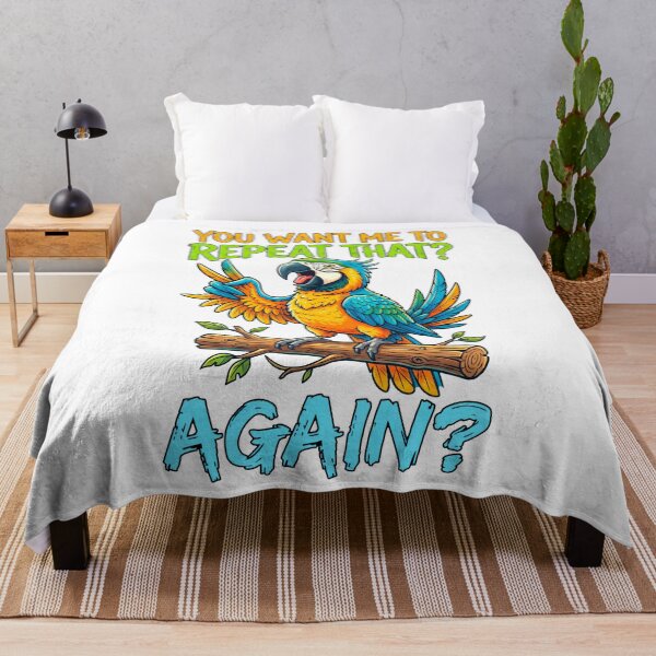 Item preview, You Want Me To Repeat That Again Funny Parrot Sarcastic Quote designed and sold by lobro.