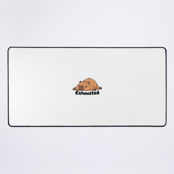 Item preview, Exhausted Capybara Cute Tired Animal Mood Funny Kawaii Sticker designed and sold by SlapHappyArt.