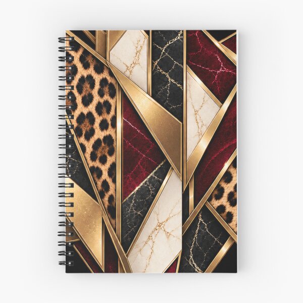 Item preview, Prism Instinct – Neo Deco Leopard Geometry in Gold and Oxblood designed and sold by Anyshca.