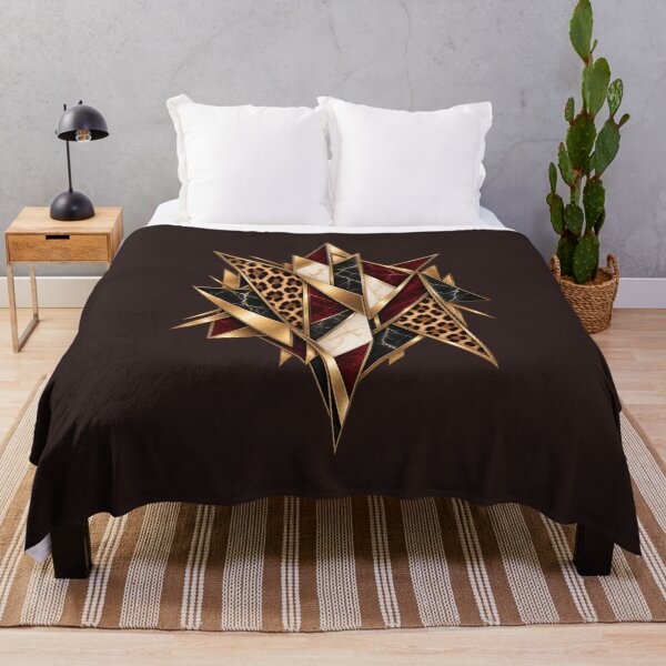 Item preview, Prism Instinct – Neo Deco Leopard Geometry in Gold and Oxblood designed and sold by Anyshca.