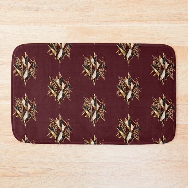 Item preview, Prism Instinct – Neo Deco Leopard Geometry in Gold and Oxblood designed and sold by Anyshca.