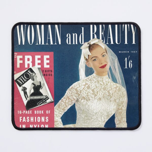 Item preview, Women and Beauty Wedding Bride Dress Art 1950s Women Vintage Magazine Cover Fan Art Original Custom Vintage Movie Poster Wall Art Tee Design designed and sold by Cool Robot Bro..