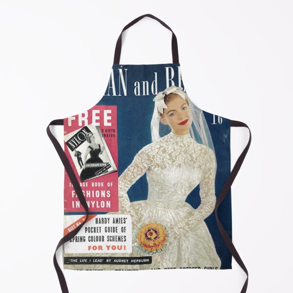 Item preview, Women and Beauty Wedding Bride Dress Art 1950s Women Vintage Magazine Cover Fan Art Original Custom Vintage Movie Poster Wall Art Tee Design designed and sold by Cool Robot Bro..