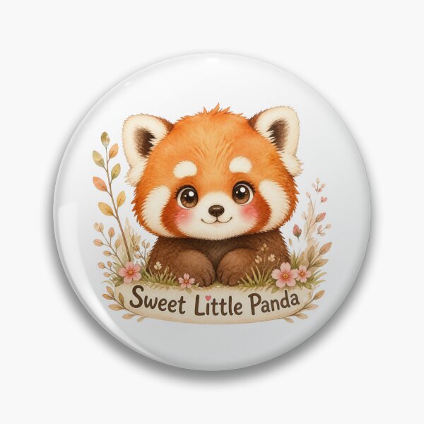 Item preview, Adorable Kawaii Sweet Little Red Panda Watercolor designed and sold by Animepopstudio.