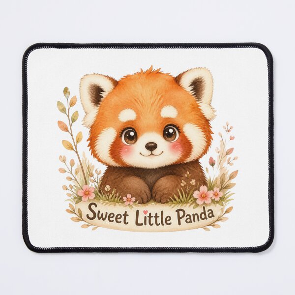 Item preview, Adorable Kawaii Sweet Little Red Panda Watercolor designed and sold by Animepopstudio.