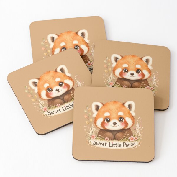 Item preview, Adorable Kawaii Sweet Little Red Panda Watercolor designed and sold by Animepopstudio.