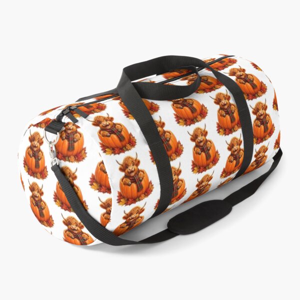 Item preview, Cute Scottish Highland Cow in Pumpkin with Tartan Scarf designed and sold by MaedK.