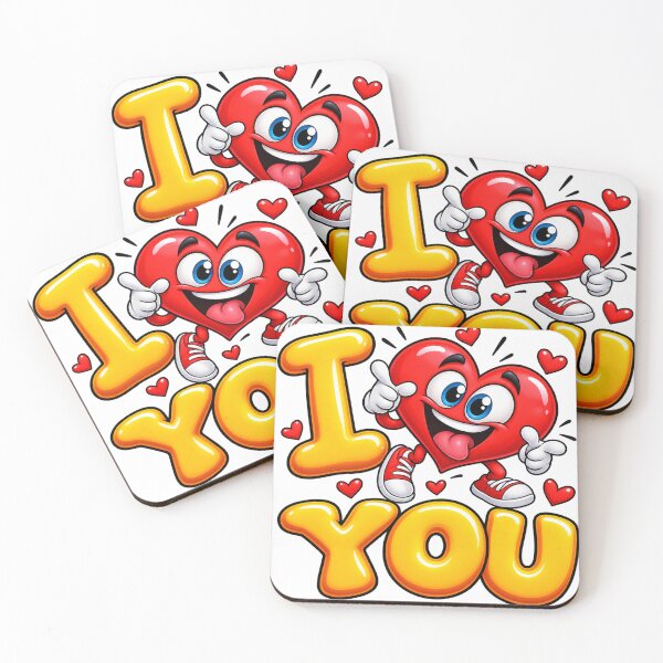 Item preview, I Love You Funny Heart – Cute Love Cartoon designed and sold by AleksanderLamek.