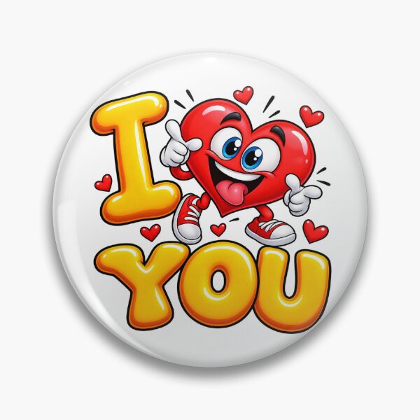 Item preview, I Love You Funny Heart – Cute Love Cartoon designed and sold by AleksanderLamek.
