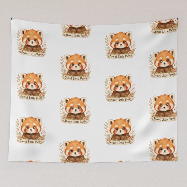 Item preview, Adorable Kawaii Sweet Little Red Panda Watercolor designed and sold by Animepopstudio.