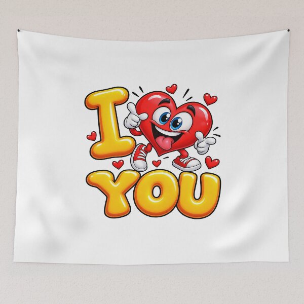 Item preview, I Love You Funny Heart – Cute Love Cartoon designed and sold by AleksanderLamek.
