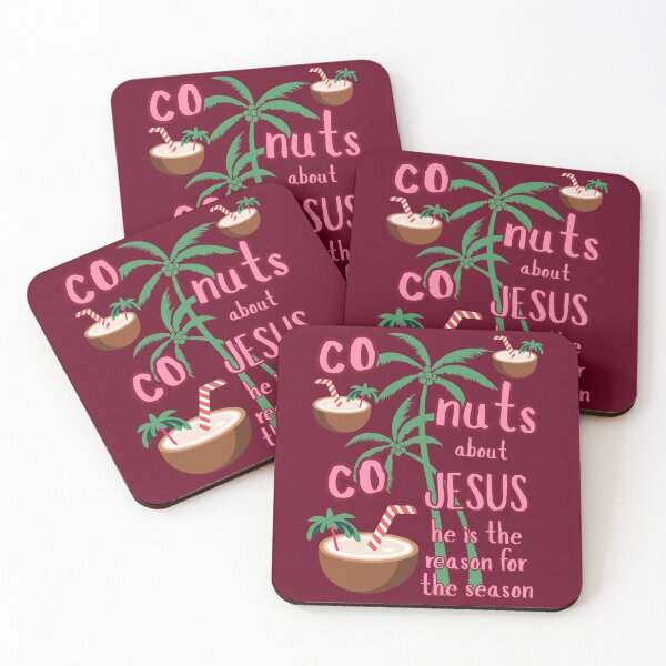 Item preview, Tropical Coconuts Jesus is the Reason for the Season Christmas Holiday Beach Vibes Xmas Vacation designed and sold by Forevermore.