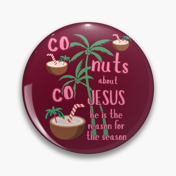 Item preview, Tropical Coconuts Jesus is the Reason for the Season Christmas Holiday Beach Vibes Xmas Vacation designed and sold by Forevermore.