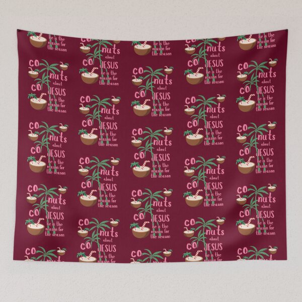 Item preview, Tropical Coconuts Jesus is the Reason for the Season Christmas Holiday Beach Vibes Xmas Vacation designed and sold by Forevermore.