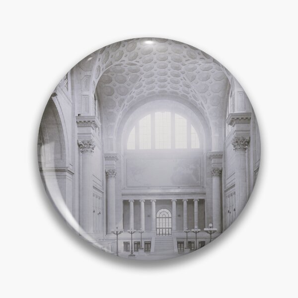 Item preview, 1905 to 1910 Main waiting room, Pennsylvania Station, New York, N.Y. vintage railroad station black and white photograph designed and sold by Astrid Arkhangelsky.