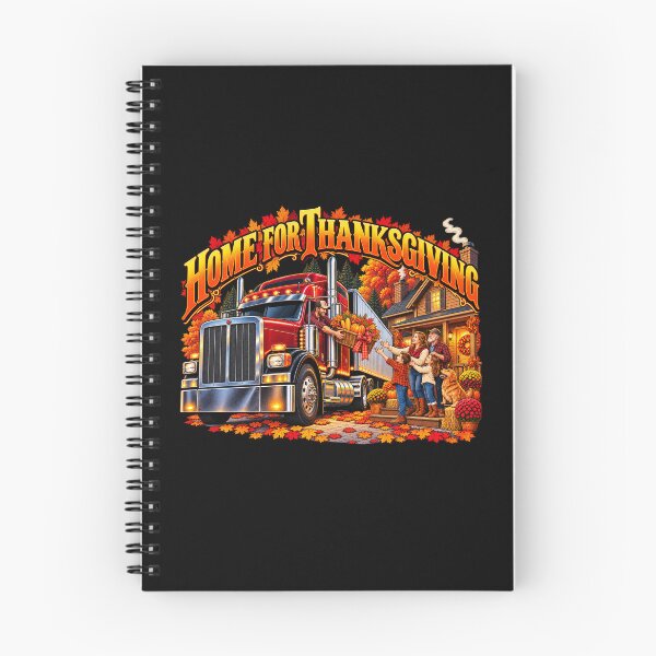 Item preview, Home For Thanksgiving Semi Truck - Autumn Family Trucker Reunion Art designed and sold by NomadForge.