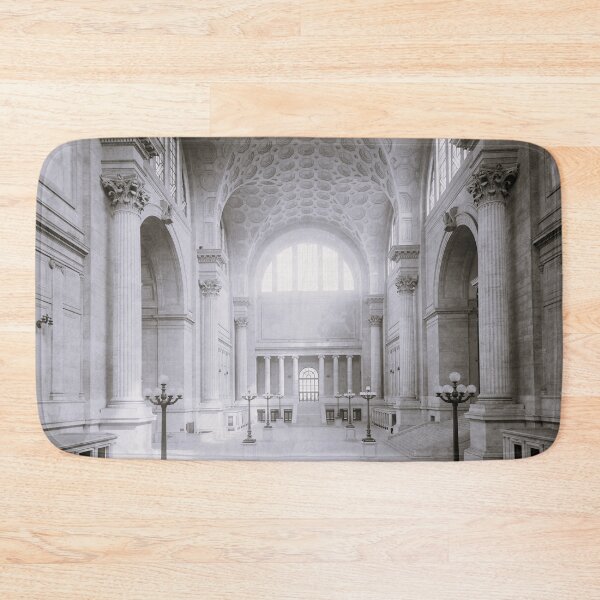 Item preview, 1905 to 1910 Main waiting room, Pennsylvania Station, New York, N.Y. vintage railroad station black and white photograph designed and sold by Astrid Arkhangelsky.