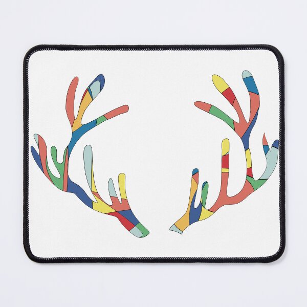 Item preview, Deer Antlers - Abstract Line Drawing in Bold Colour No. 4 designed and sold by iampaulmorris.