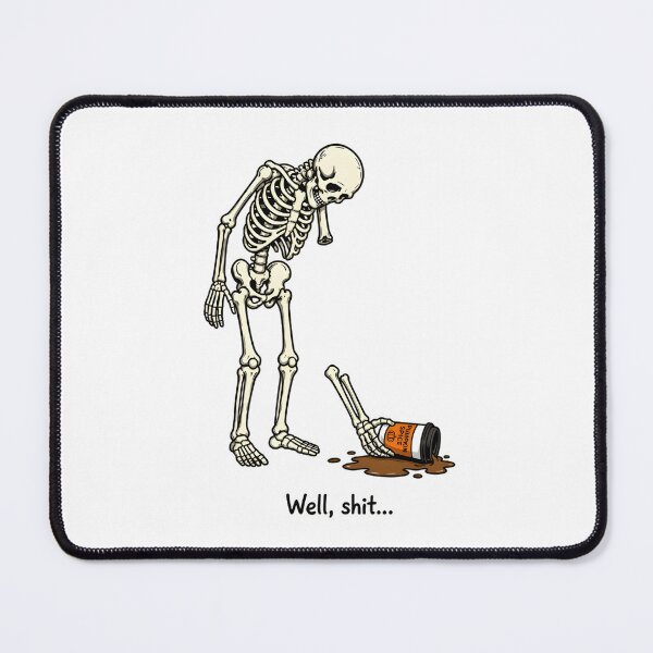 Item preview, Well Shit Funny Skeleton Dropped Coffee Pumpkin Spice Autumn Meme designed and sold by Moad Fahim.