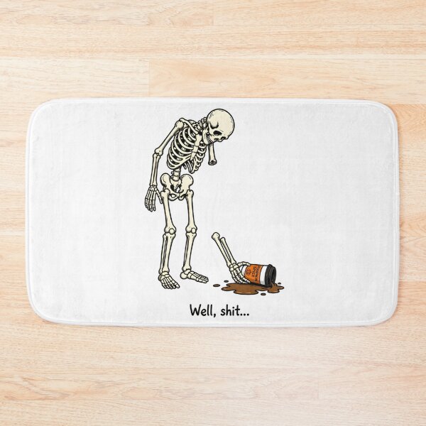 Item preview, Well Shit Funny Skeleton Dropped Coffee Pumpkin Spice Autumn Meme designed and sold by Moad Fahim.