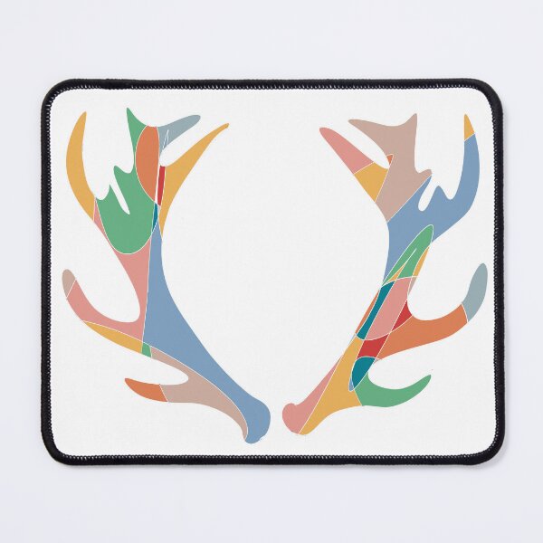 Item preview, Deer Antlers - Abstract Line Drawing in Bold Colour No. 5 designed and sold by iampaulmorris.