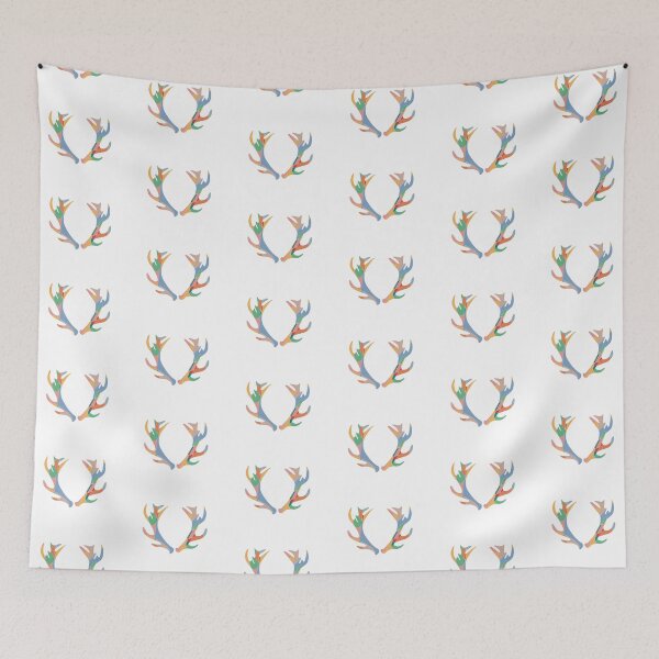 Item preview, Deer Antlers - Abstract Line Drawing in Bold Colour No. 5 designed and sold by iampaulmorris.