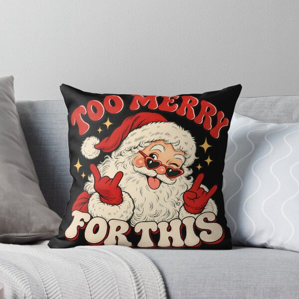 Item preview, Too Merry For This Funny Retro Rock Santa designed and sold by Imaginationbeyond.