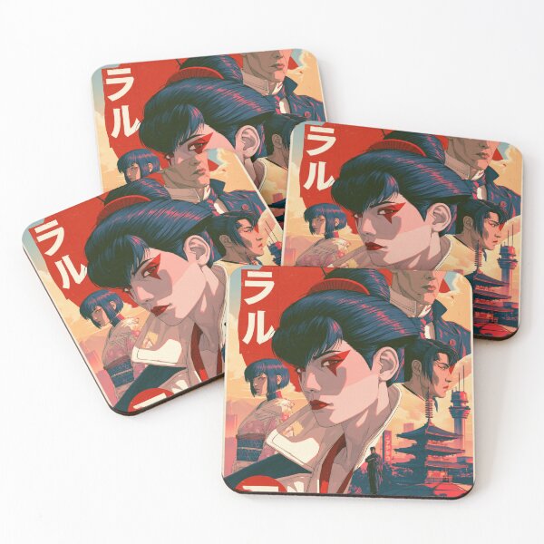 Item preview, Samurai Warriors Poster | Japanese Fantasy Art Print Red Aesthetic designed and sold by Affiches29 Animé .