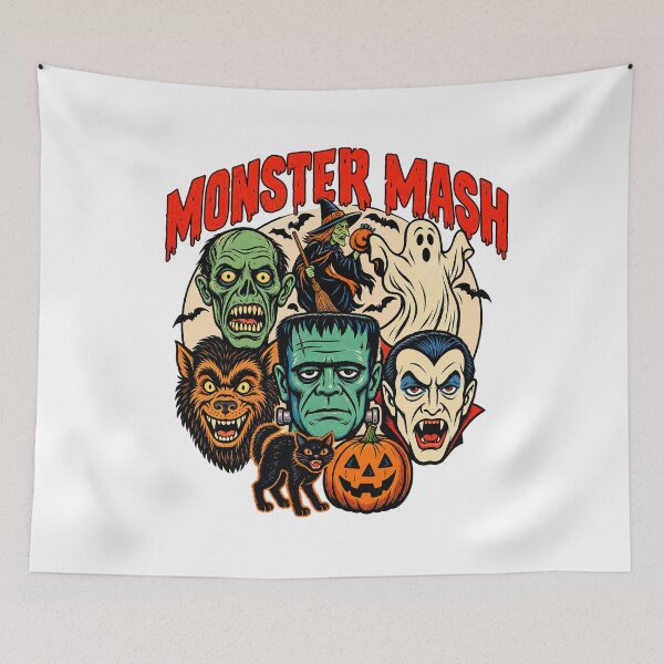 Item preview, Monster Mash Retro Halloween designed and sold by MAXIZPRINT.