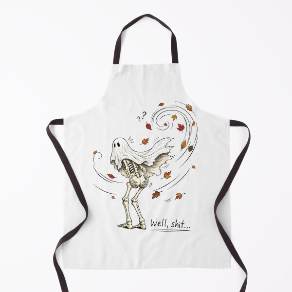 Item preview, Well Shit Funny Ghost Skeleton Autumn Wind Halloween Meme designed and sold by Moad Fahim.