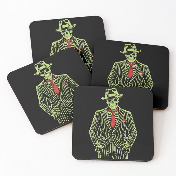 Item preview, Skeleton Mobster Pinstripe Suit Art designed and sold by Gangster-Design.