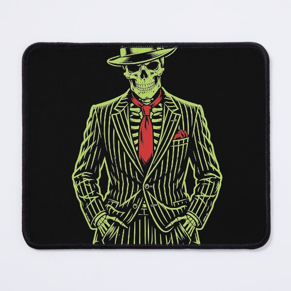 Item preview, Skeleton Mobster Pinstripe Suit Art designed and sold by Gangster-Design.