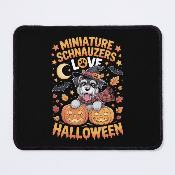 Item preview, MINIATURE SCHNAUZERS LOVE HALLOWEEN designed and sold by jkrphoto.