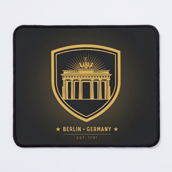 Item preview, Vintage Shield Badge Brandenburg Gate Berlin Germany Crest Vector designed and sold by Shutter-Dragon.