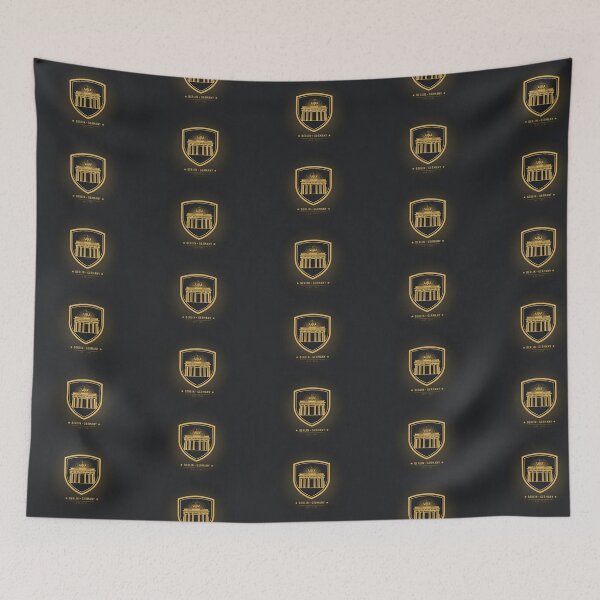 Item preview, Vintage Shield Badge Brandenburg Gate Berlin Germany Crest Vector designed and sold by Shutter-Dragon.