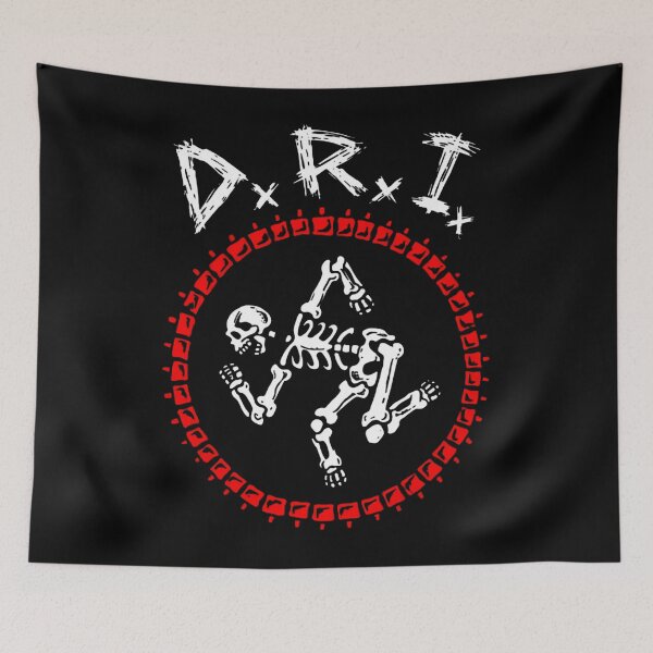Item preview, Dirty Rotten Imbeciles DRI Punk Skeleton Logo  designed and sold by redclawdesign.