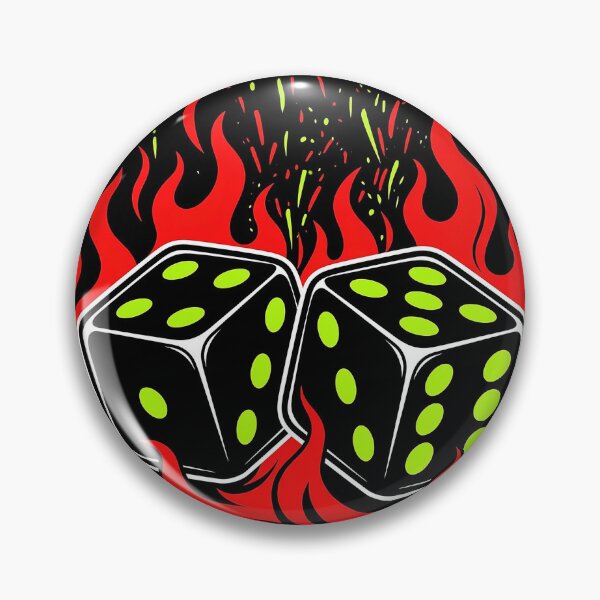 Item preview, Dice On Fire Flaming Art designed and sold by Gangster-Design.