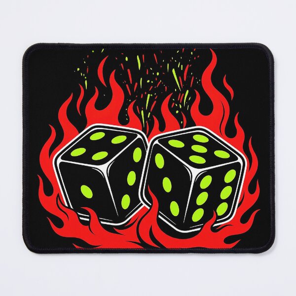 Item preview, Dice On Fire Flaming Art designed and sold by Gangster-Design.