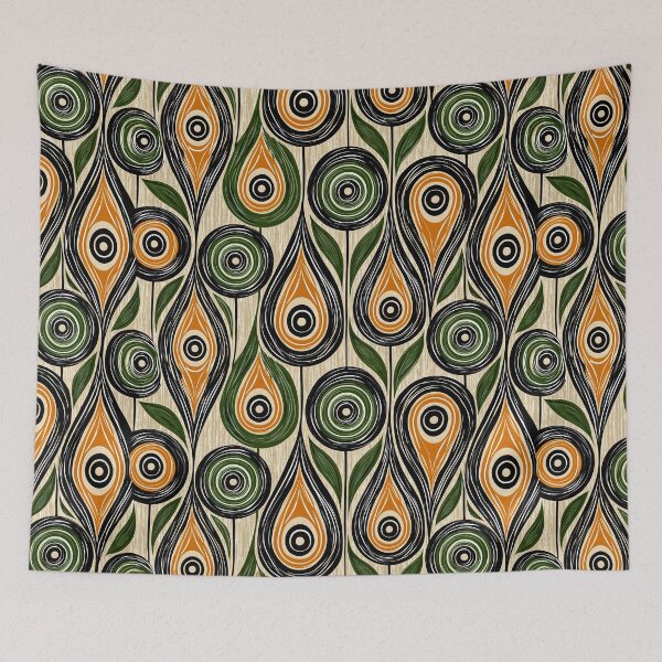 Item preview, Abstract Floral Teardrop Pattern designed and sold by Pixel-Lair.