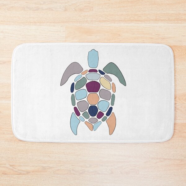 Item preview, Teal & Purple Sea Turtle No. 1 - Abstract Ocean Mosaic Art designed and sold by iampaulmorris.