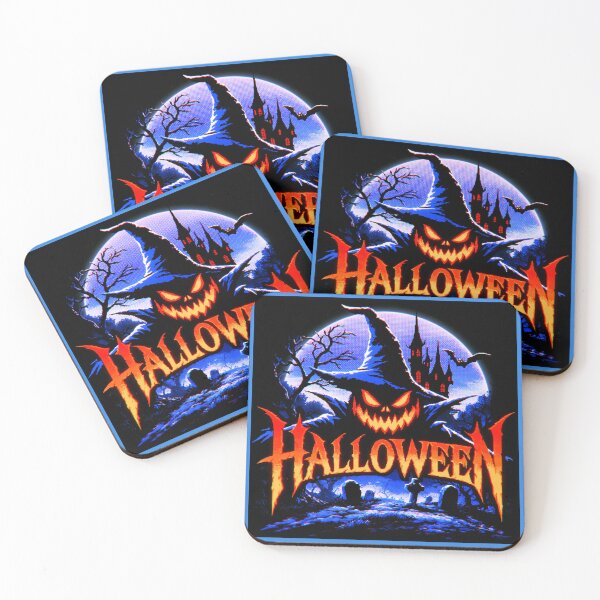 Item preview, Spooky Halloween Night Haunted House Neon Glow designed and sold by MythicMood.