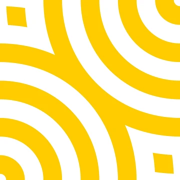 Artwork thumbnail, Yellow Rounded Lines Pattern - Bright Abstract Pattern by Gustavo Navarro