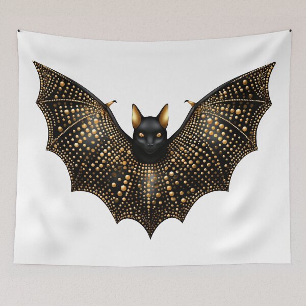 Item preview, Black Gold Bat Halloween Gothic Aesthetic designed and sold by olenapetol.