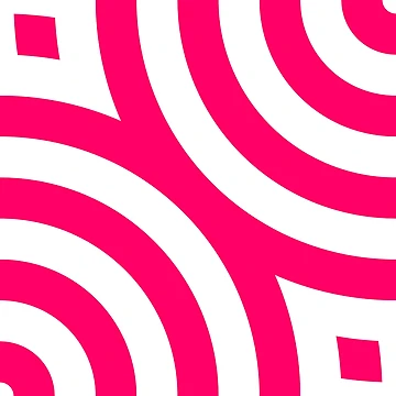 Artwork thumbnail, Pink Rounded Lines Pattern - Colorful Retro Pattern by Gustavo Navarro